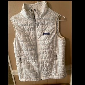 White Patagonia bubble vest